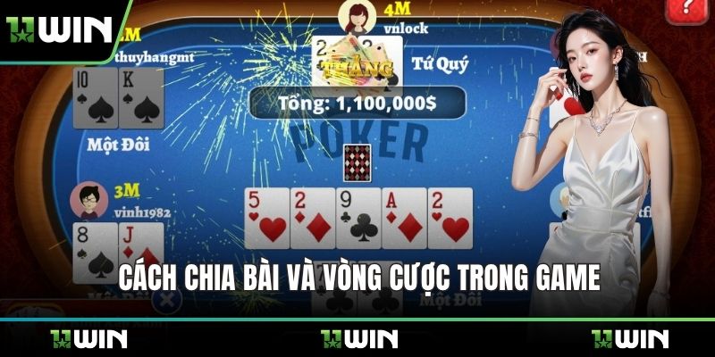 Cách chia bài và vòng cược trong game